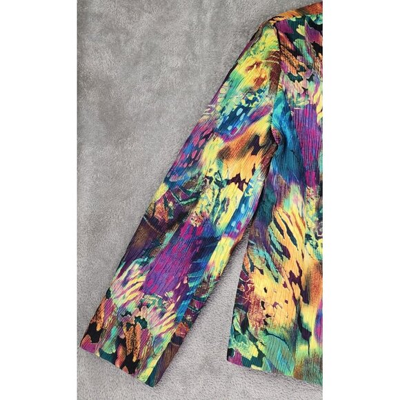 Joni B. Jacket Womens Medium Multicolored Open Front Long Sleeve Vintage Blazer - Picture 10 of 12